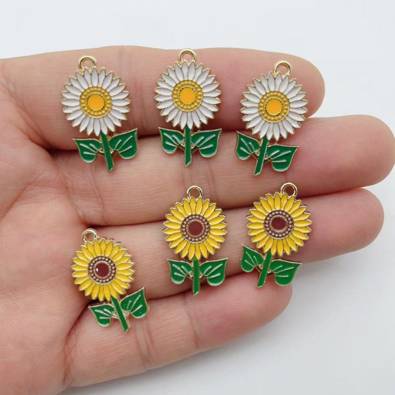 Event Party - 12pcs Alloy Series Drip Oil Sunflower