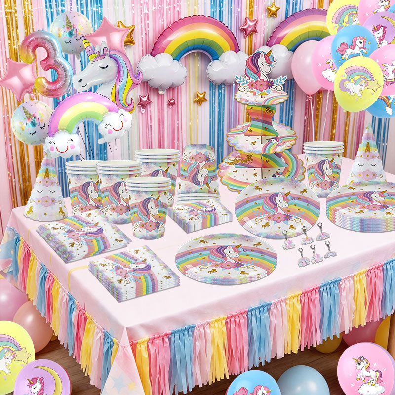 Unicorn Theme Birthday Decorat - огляд і ціна Table Cloth Disposable