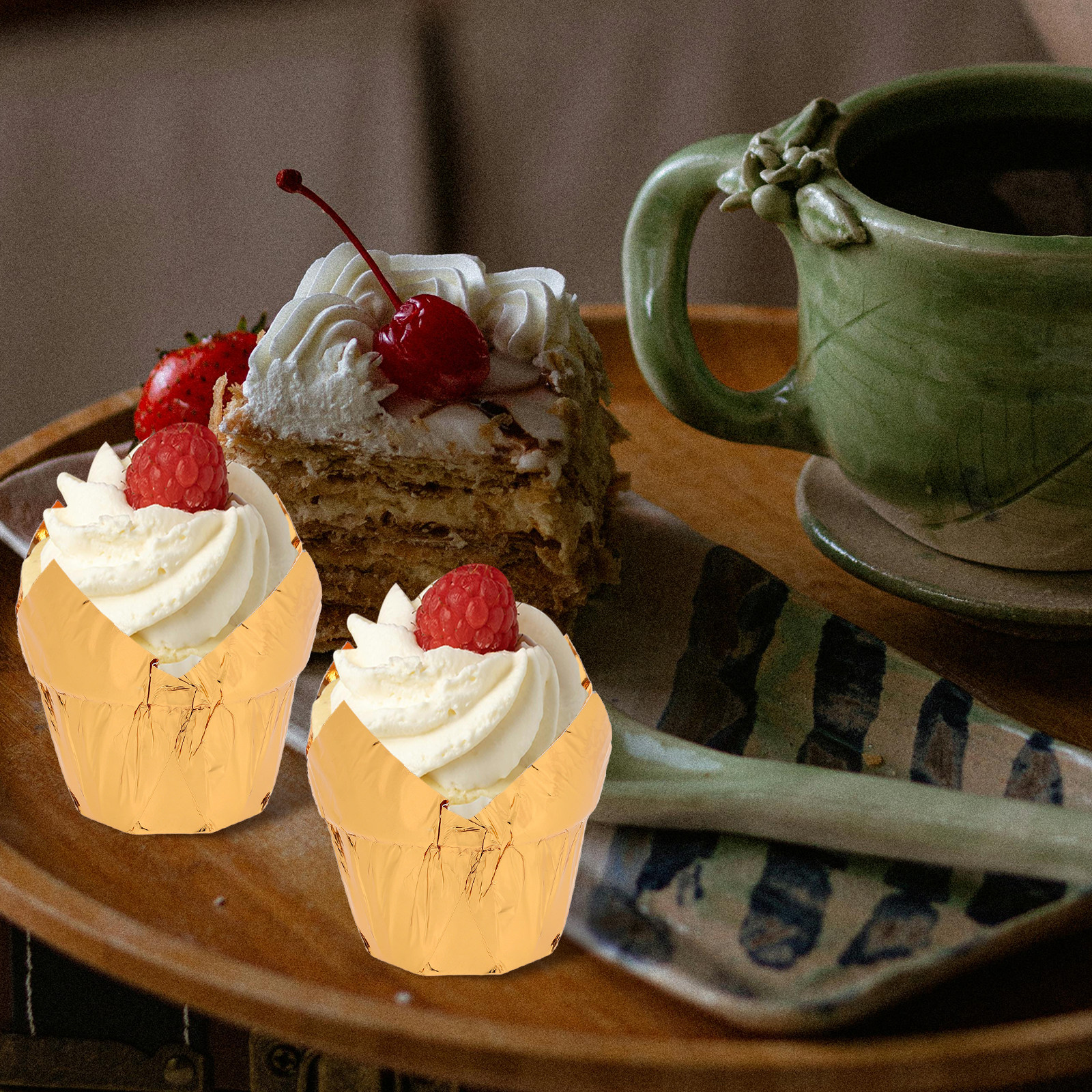50Pcs Tulip Cupcake Liners Alu - огляд і ціна Plastic Cup 50Pcs