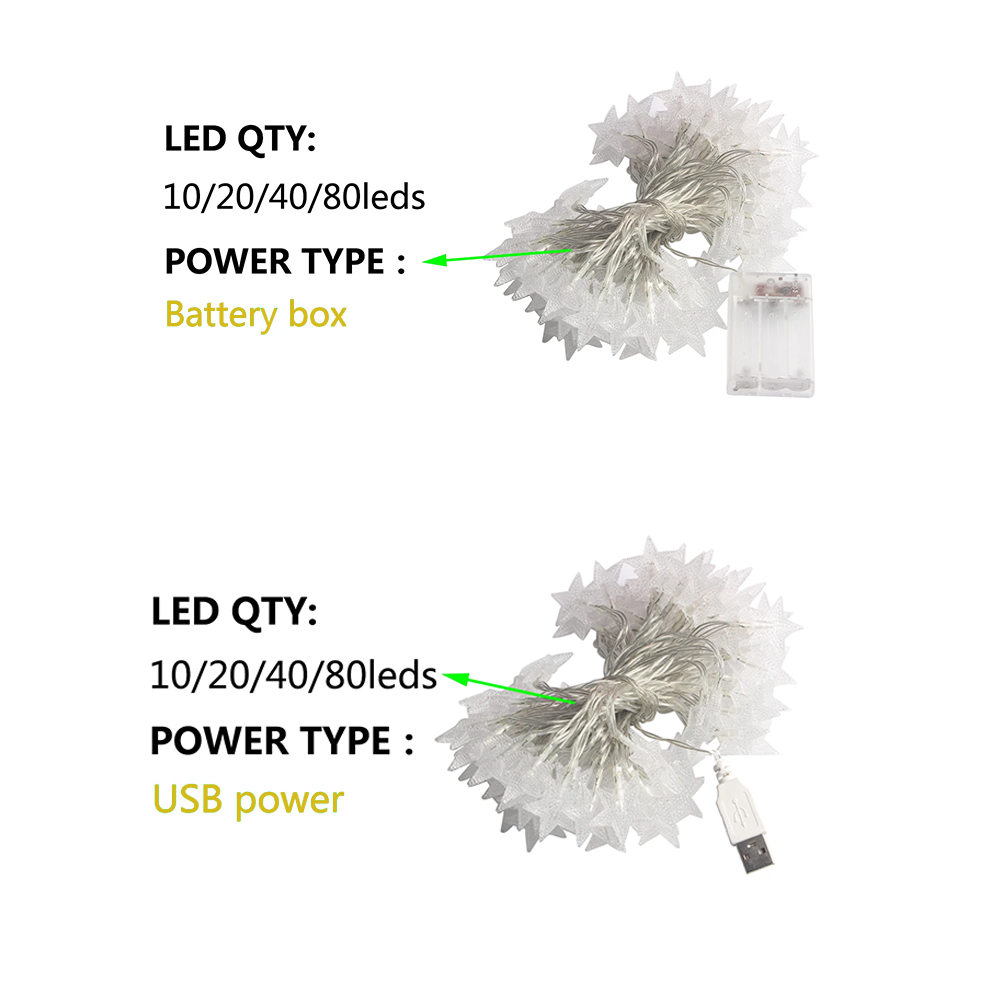LED Star Fairy Lights Outdoor  - огляд і ціна Eve Party