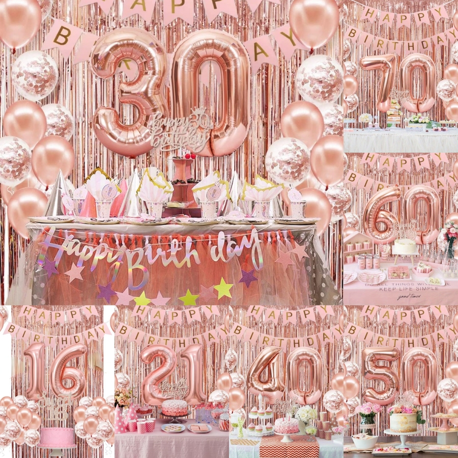 58Pc/Set 40Inch Number Foil Ba - огляд і ціна Party Banner Gold