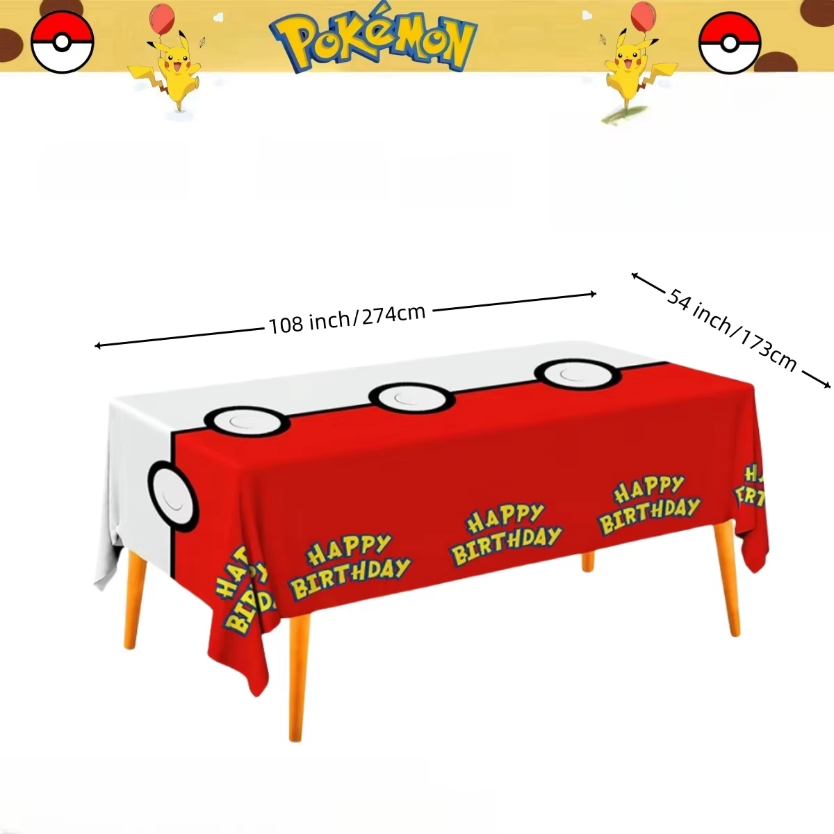Pokemon Tablecloth Birthday Pa - огляд і ціна Table Cloth Disposable