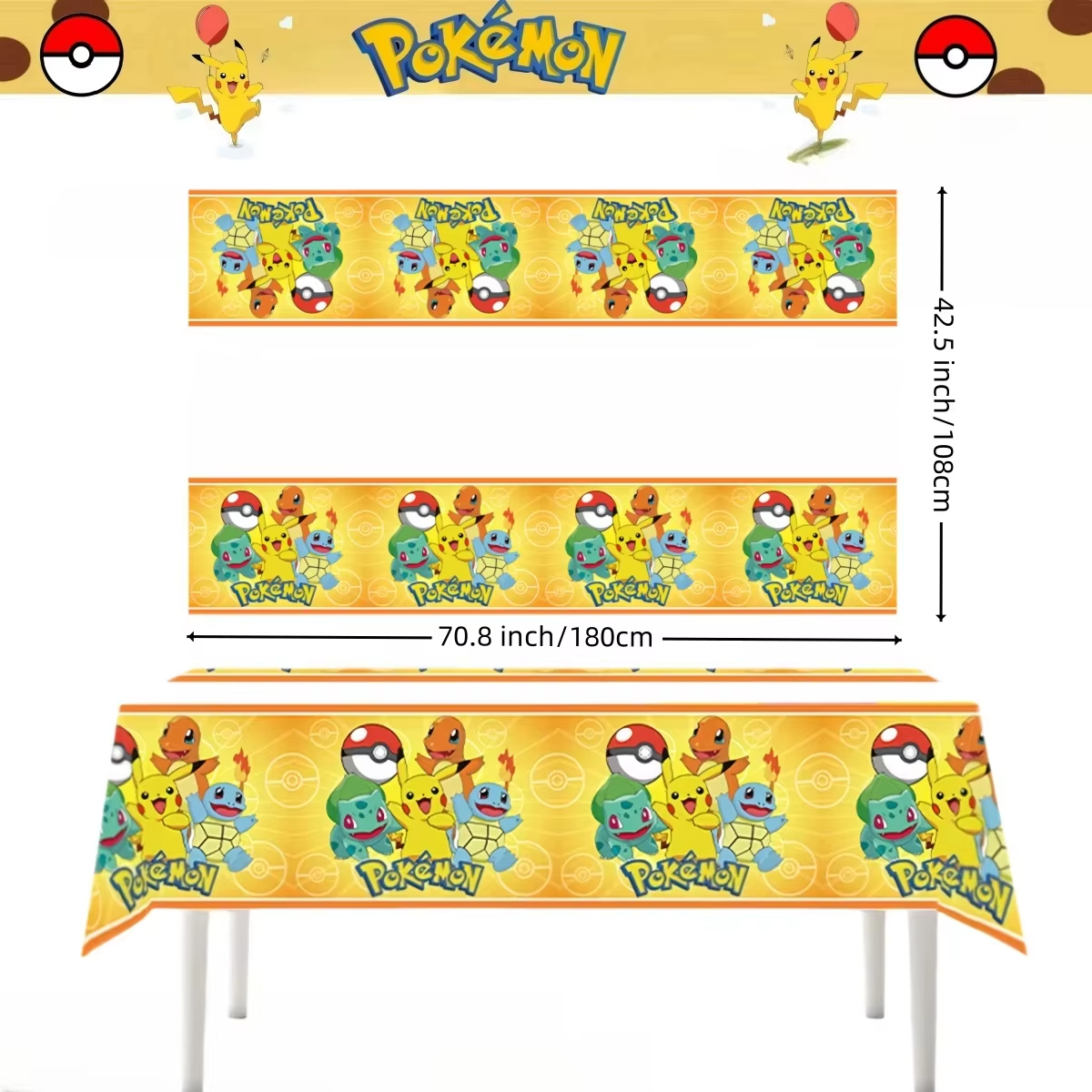 Pokemon Tablecloth Birthday Pa - огляд і ціна Table Cloth Disposable