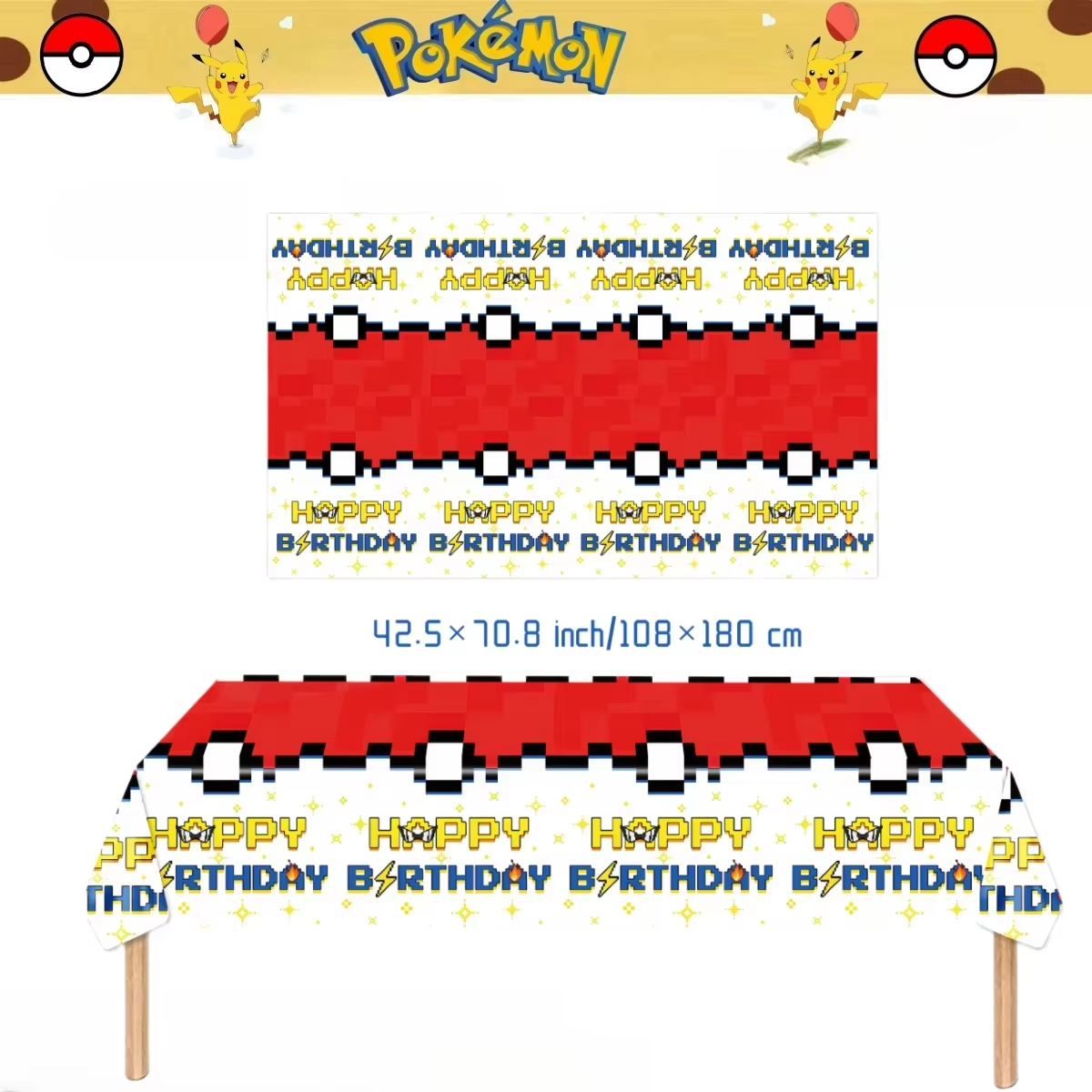 Pokemon Tablecloth Birthday Pa - огляд і ціна Table Cloth Disposable