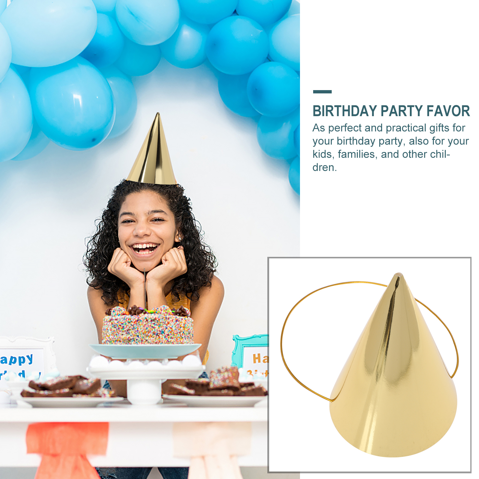 8pcs Adorable Children Birthda - огляд і ціна Party Hat Cone