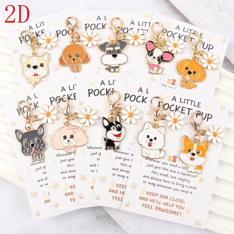 10 Cute Cartoon Puppy Keychain - огляд і ціна Event Party