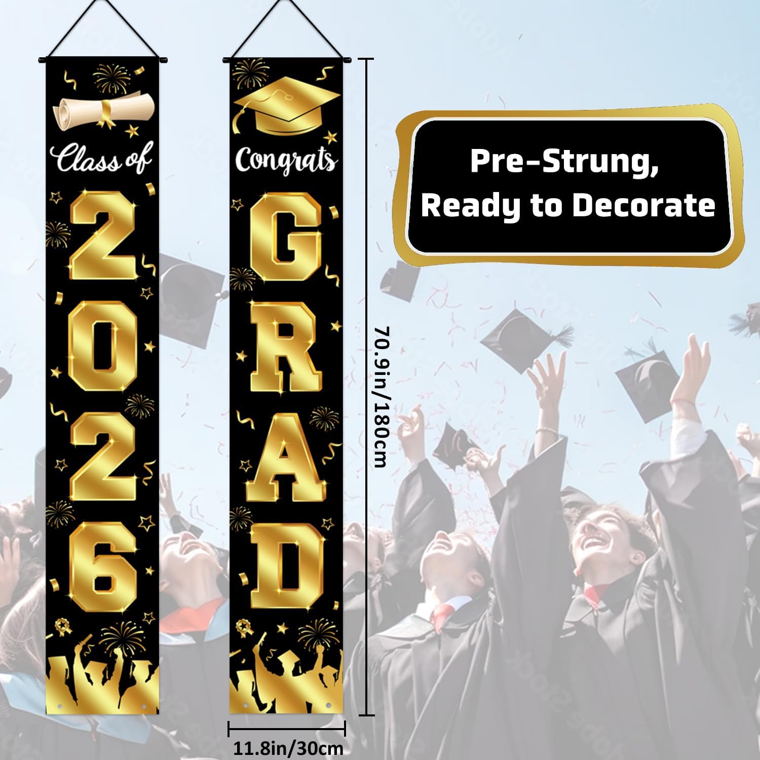 Graduation Decorations 2026 Po - огляд і ціна Party Banner Gold