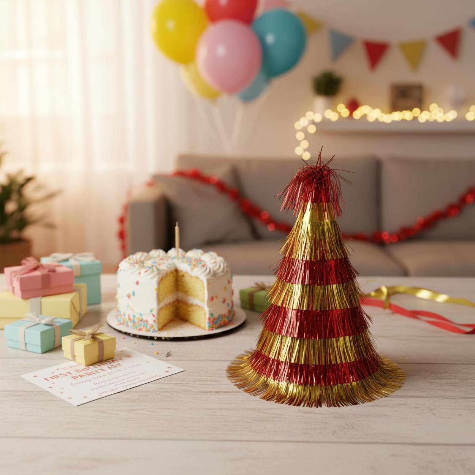 Tinsel Cone Hat Colorful Choic - огляд і ціна Party Hat Cone