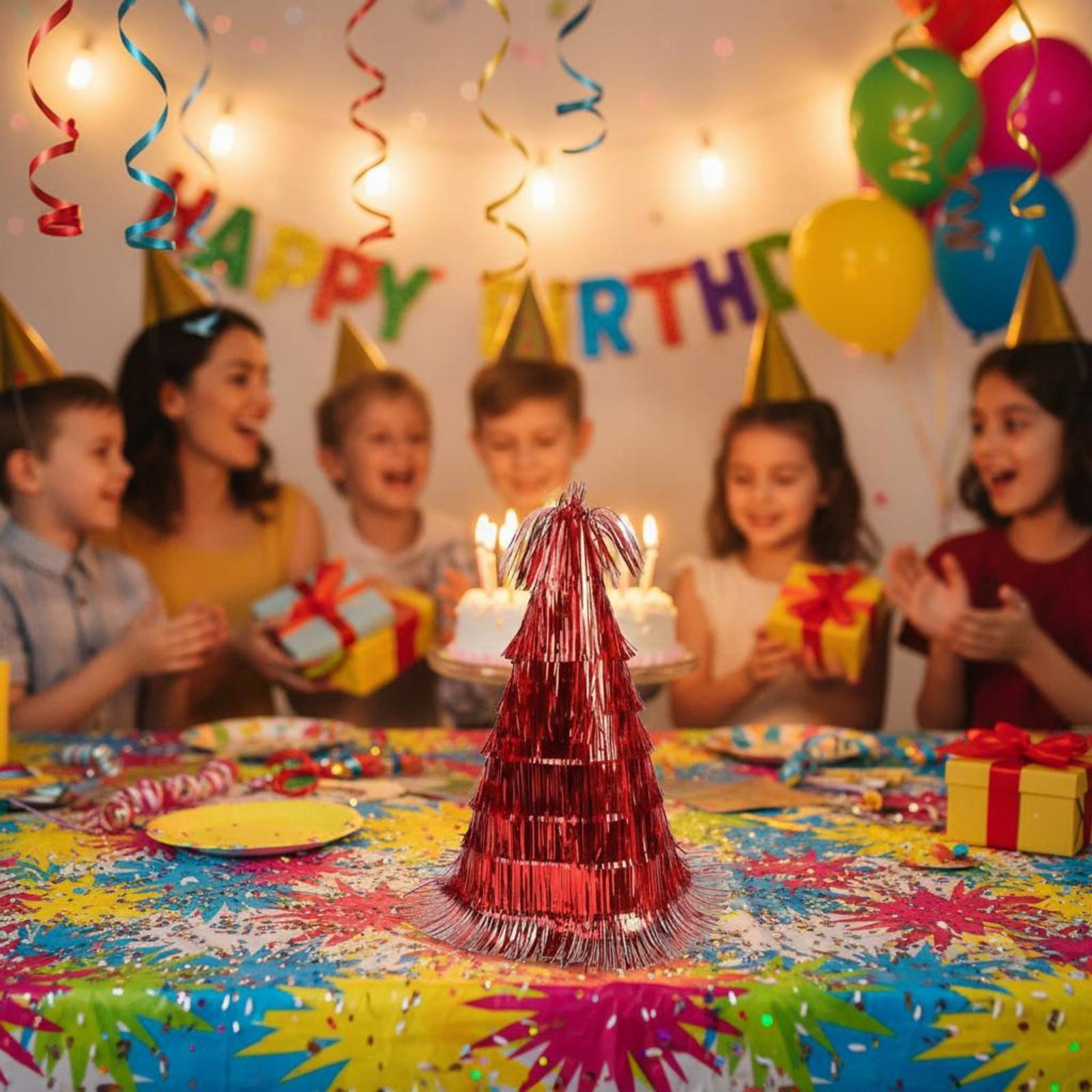 Tinsel Cone Hat Colorful Choic - огляд і ціна Party Hat Cone