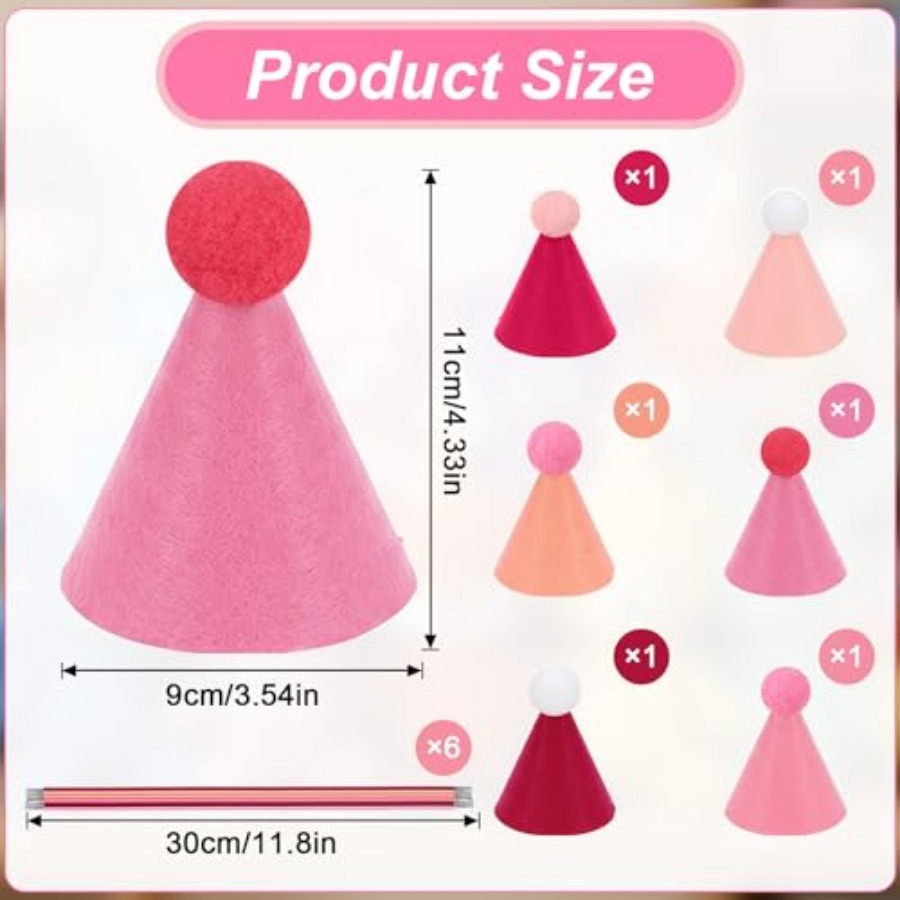 6 Pcs Mini Party Hats for Stuf - огляд і ціна Party Hat Cone