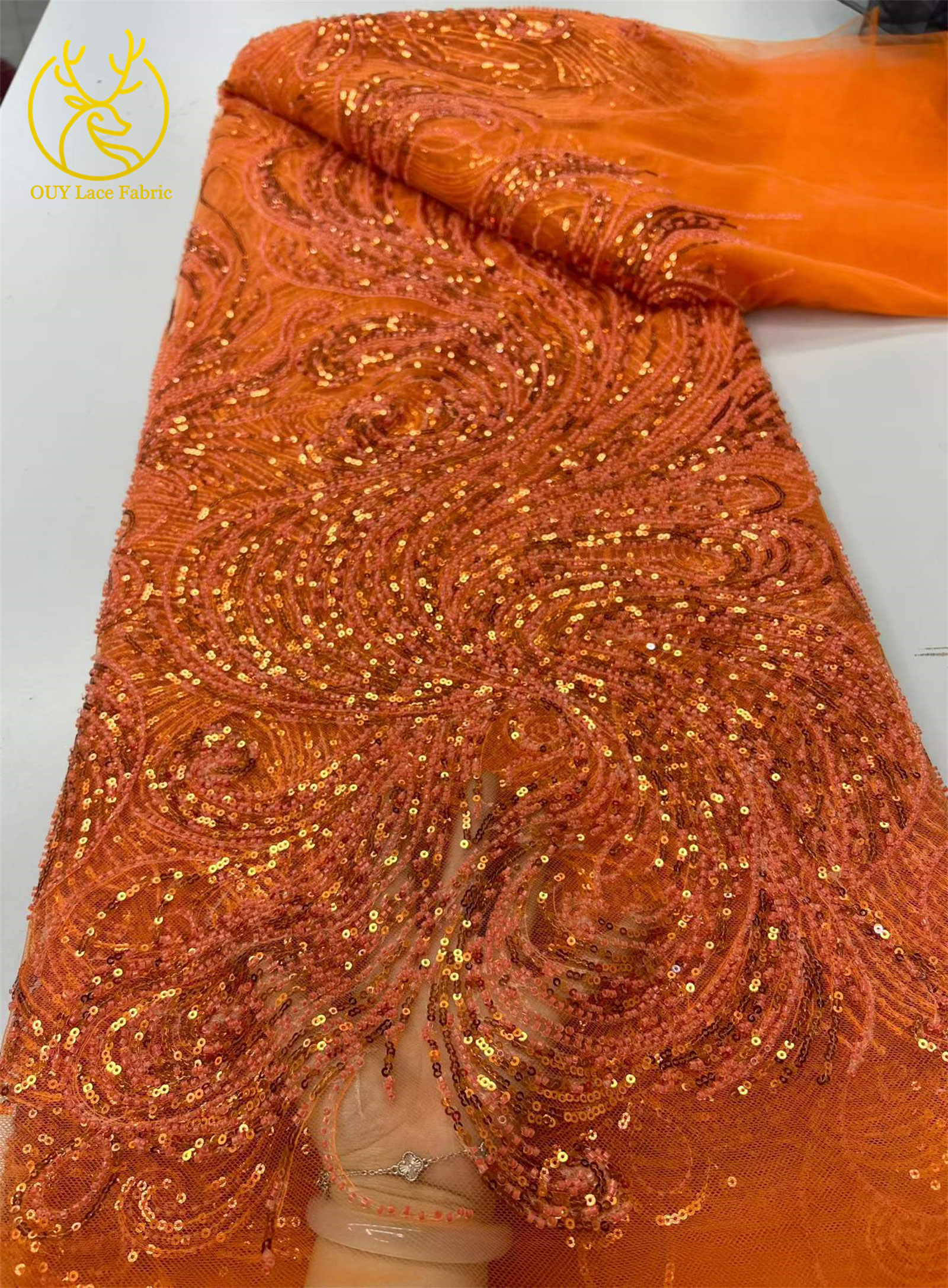 Royal Blue Beaded Sequins Lace - огляд і ціна Glitter Tablecloth