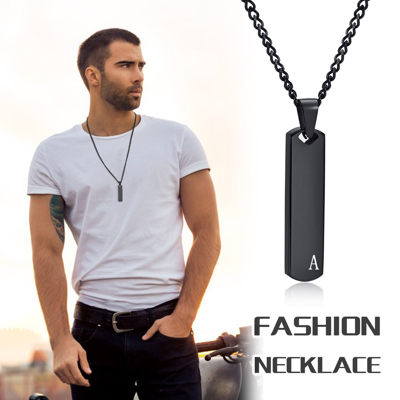 Vnox Initial Bar Necklace for  - огляд і ціна Event Z