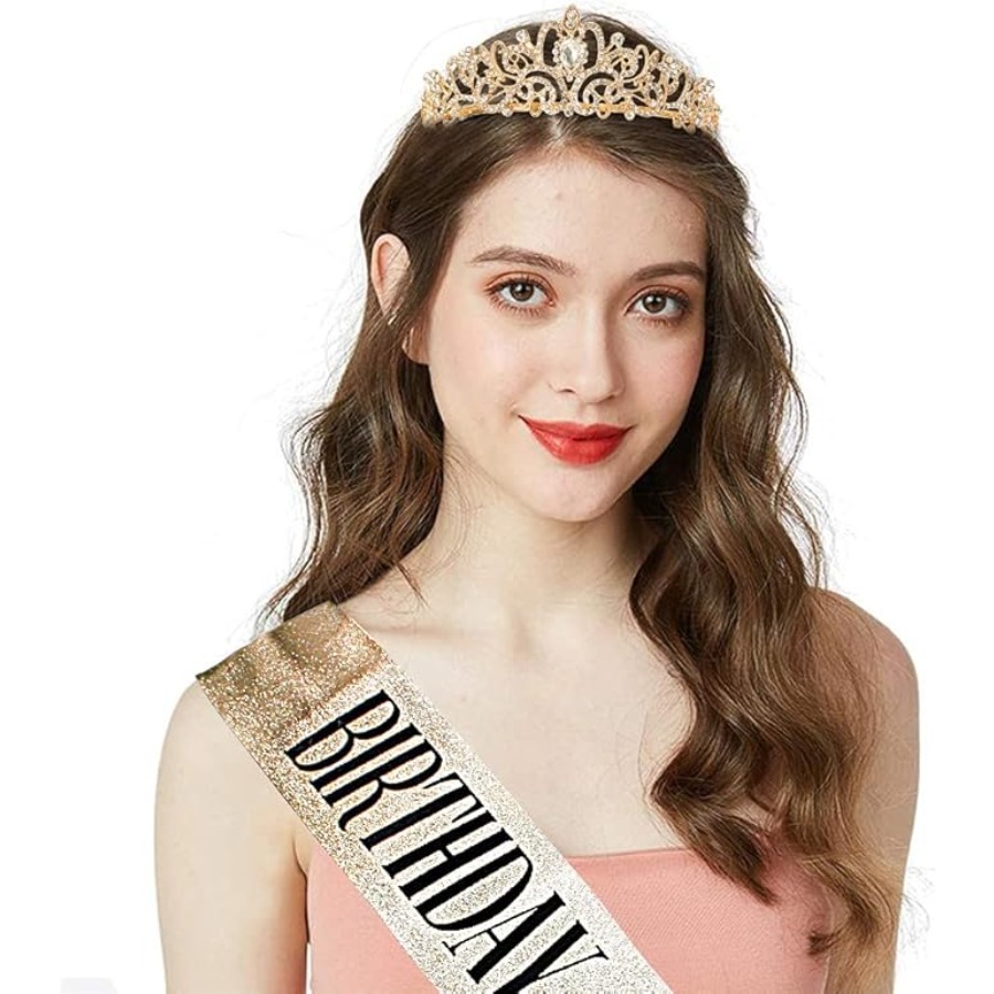 Birthday Queen Sash & Rhinesto - огляд і ціна Birthday Sash Glitter