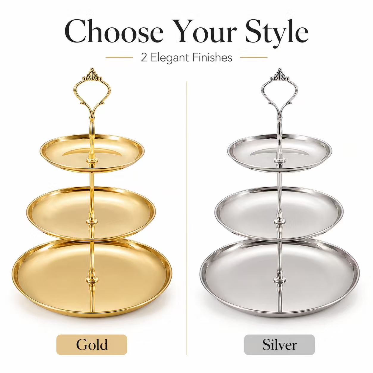 Luxury 3-Tier Gold Cake Stand  - огляд і ціна Cupcake Stand Tier