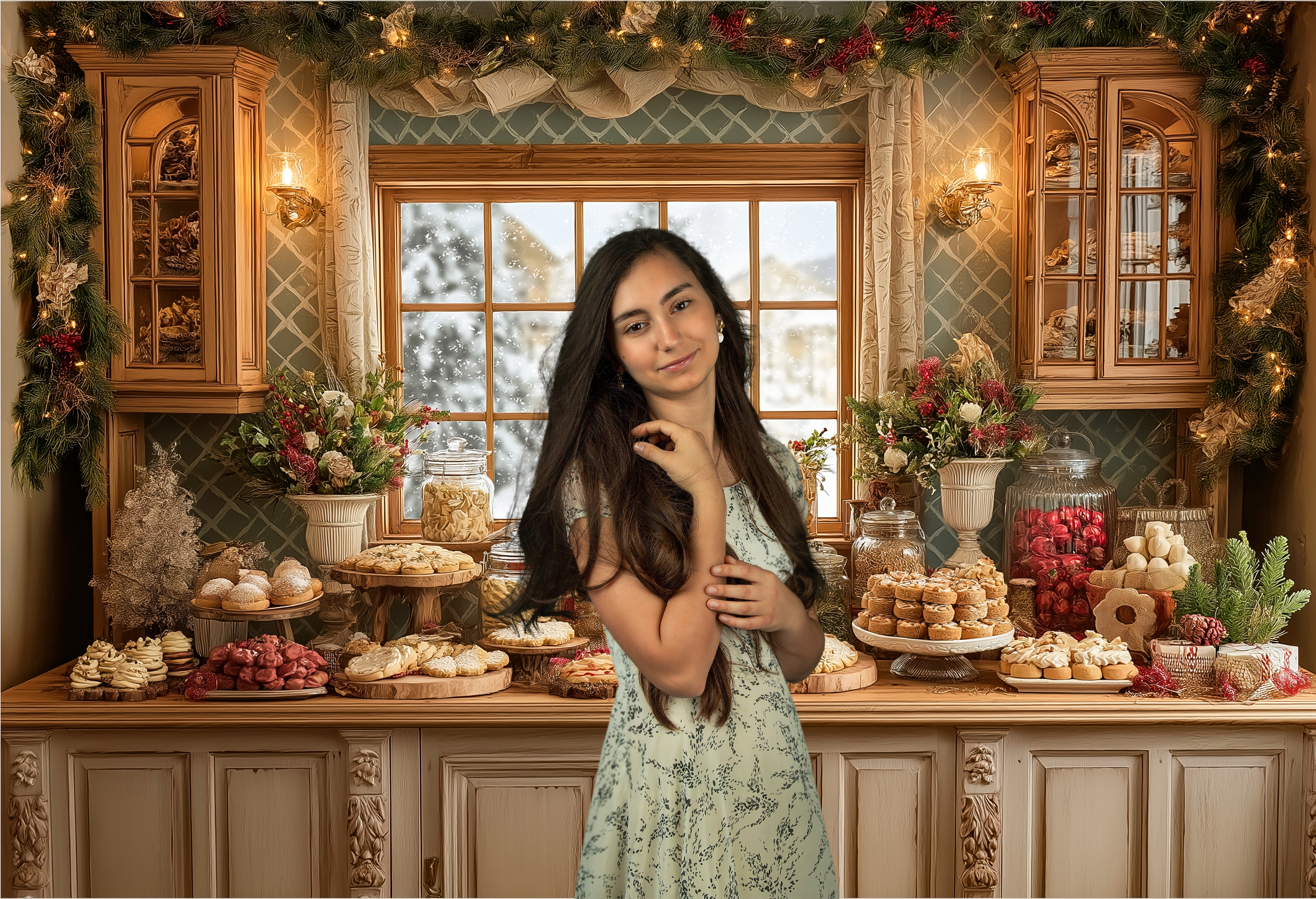 Christmas-Themed Dessert Table - огляд і ціна Dessert Table Backdrop