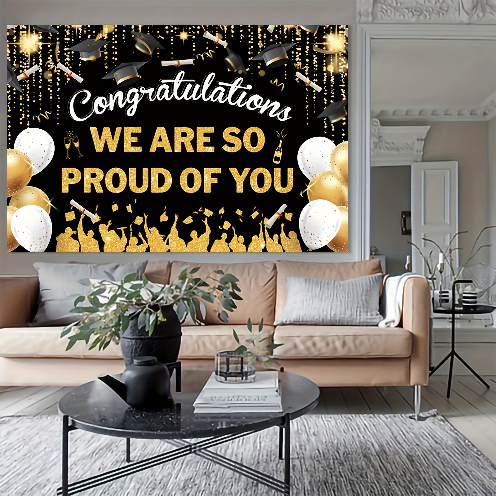 2D FlatGraduation Party Banner - огляд і ціна Party Banner Gold