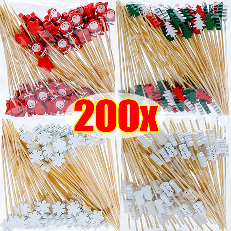 200/50PCS Christmas Fruit Skew - огляд і ціна Centerpiece Stick