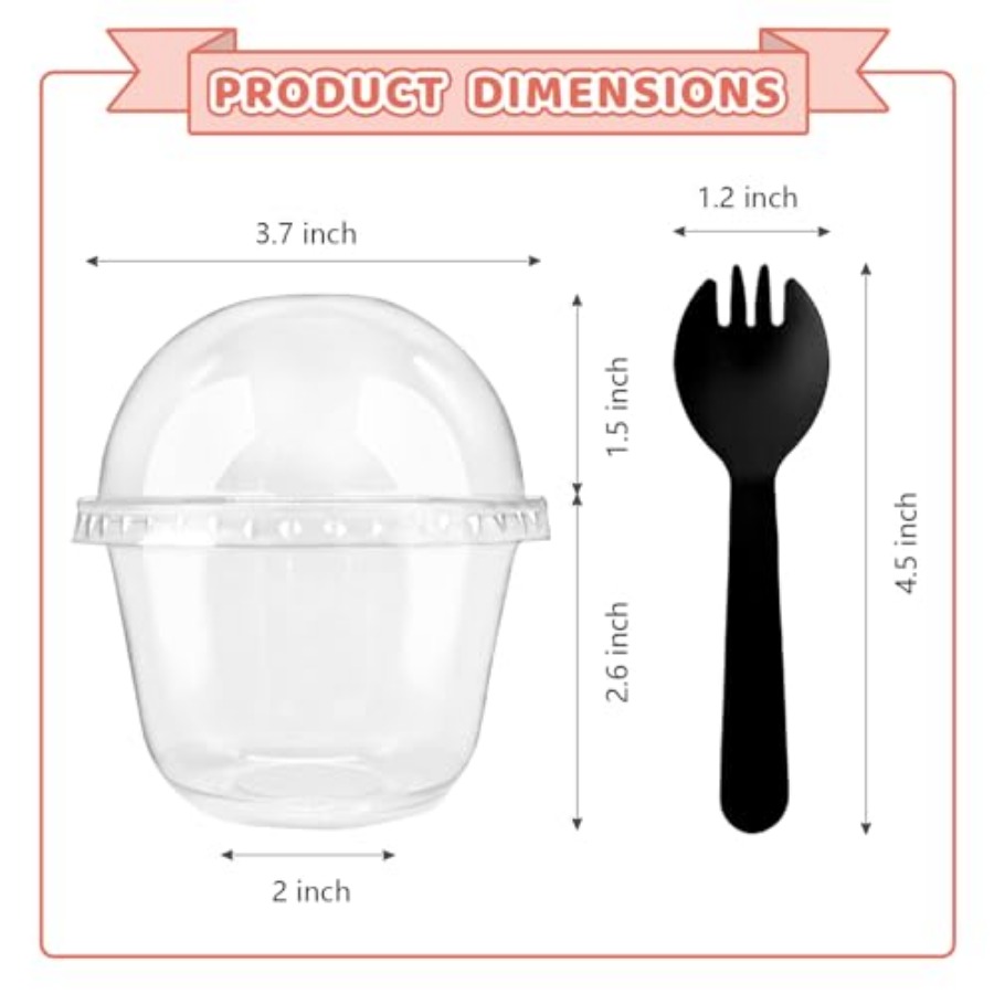100Pcs Plastic Dessert Cups, 5 - огляд і ціна Plastic Cup 50Pcs
