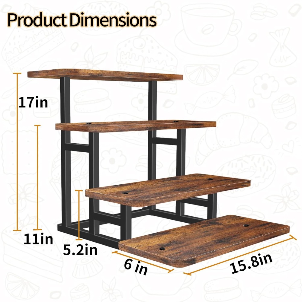 2-Pack Wooden Cupcake Stand fo - огляд і ціна Cupcake Stand Tier