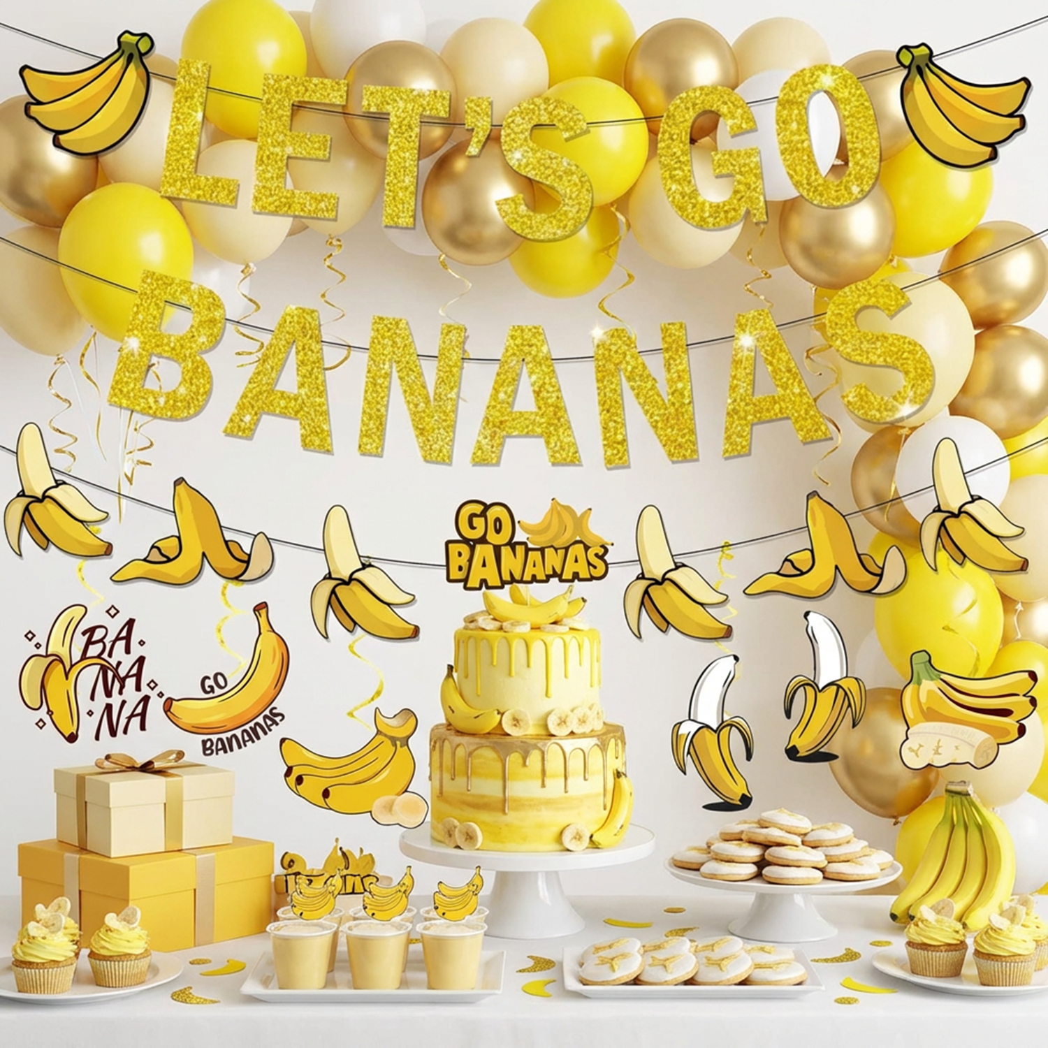 Yellow Bananas Birthday Banner - огляд і ціна Let'S Party Event Supply