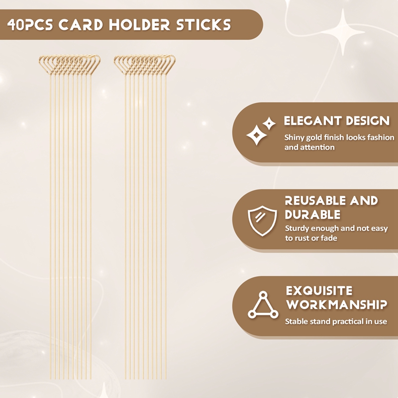 40 PCS Floral Card Holder Pick - огляд і ціна Centerpiece Stick