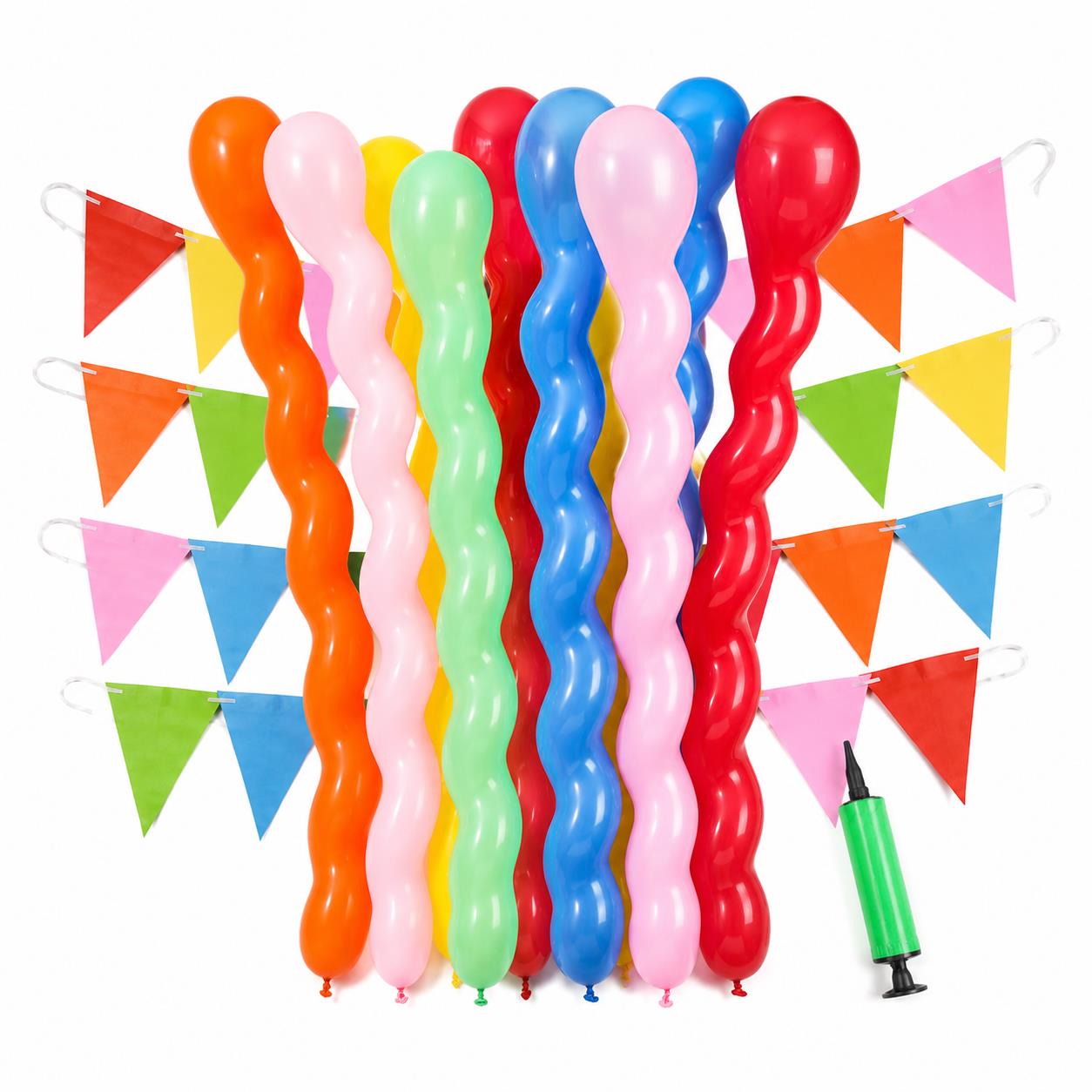 50/100/200PCS Spiral Balloons  - огляд і ціна Balloon Pump Hand