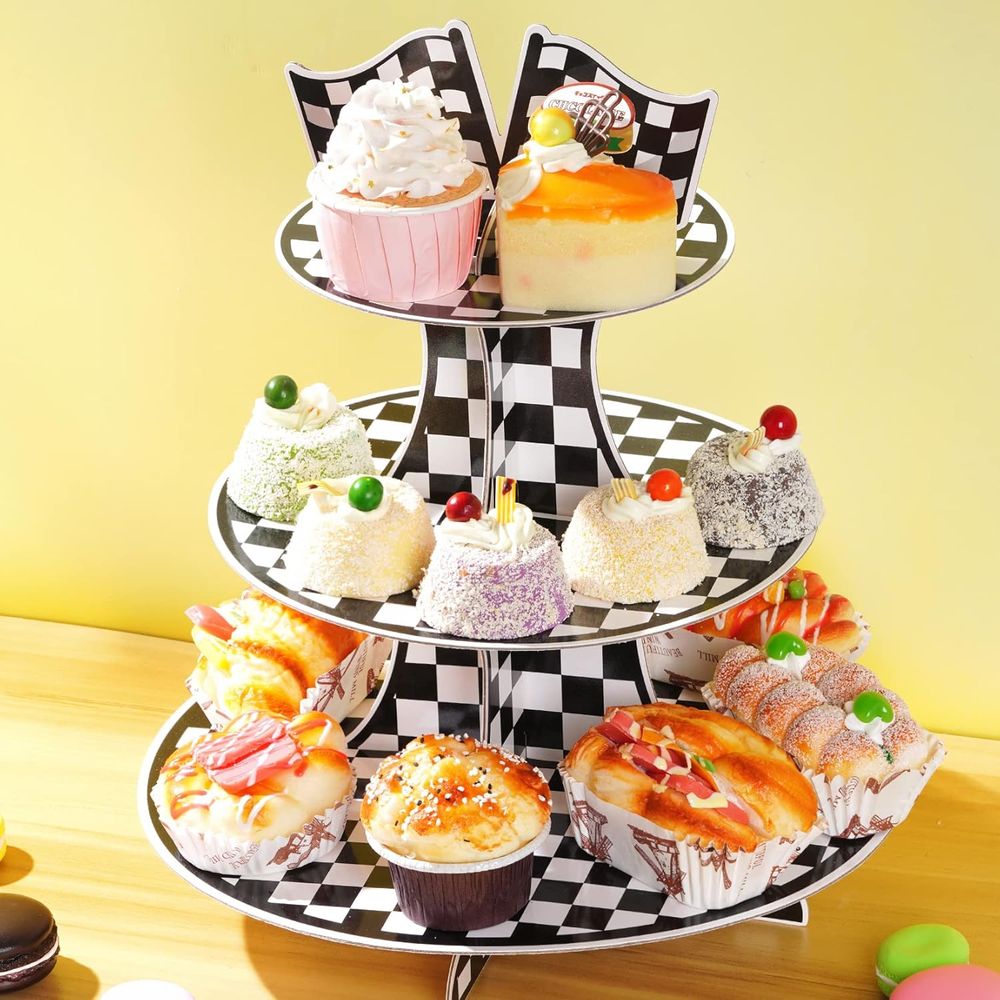 3-Tier Round Cupcake Stand wit - огляд і ціна Cupcake Stand Tier