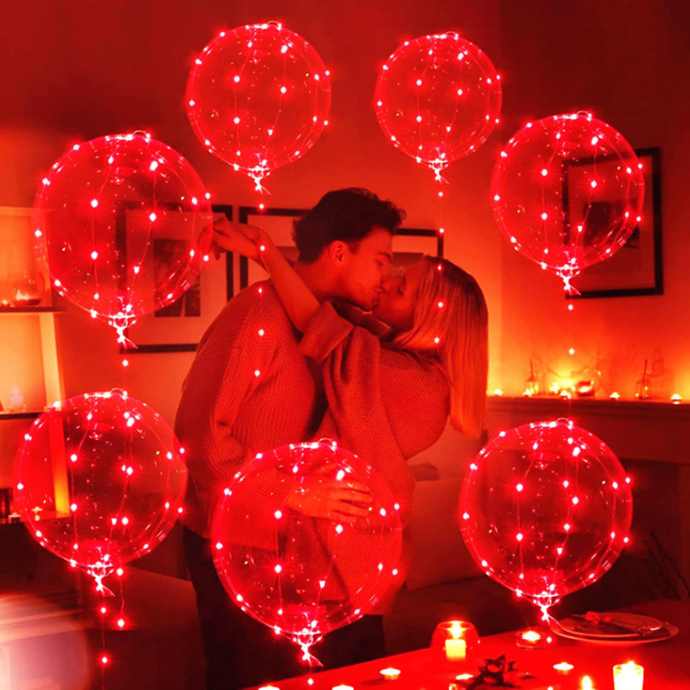 3 set Red Light Up Led Clear B - огляд і ціна Led Balloon Light