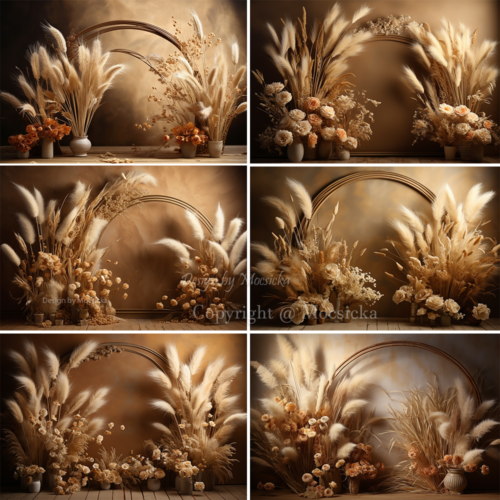 Mocsicka Boho Retro Brown Phot - огляд і ціна Dessert Table Backdrop