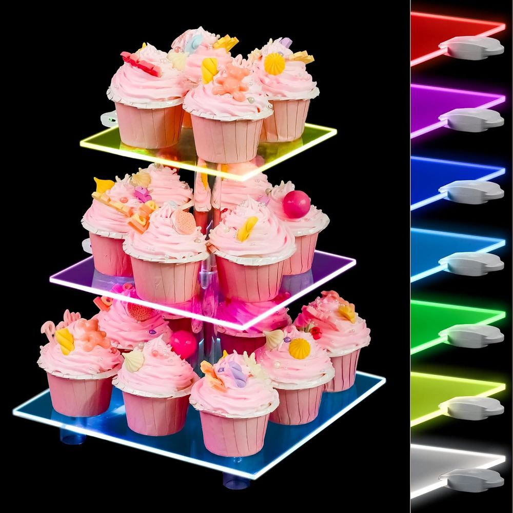 3-Tier Acrylic Cupcake Tower w - огляд і ціна Cupcake Stand Tier