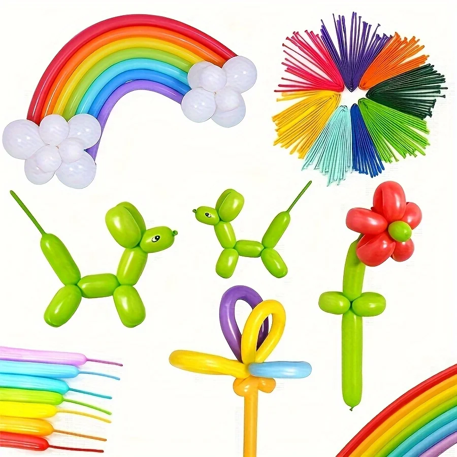 50/100pcs Colorful Long Latex  - огляд і ціна Balloon Pump Hand