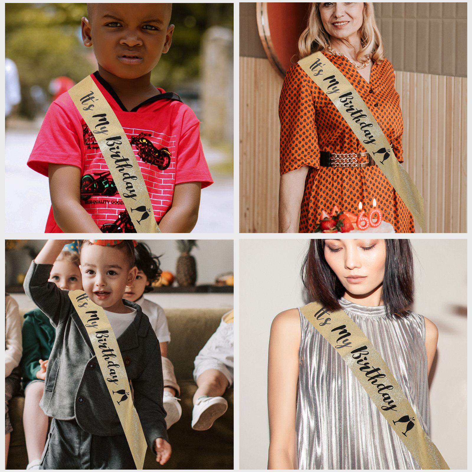 1Pcs Birthday Party Sash Glitt - огляд і ціна Birthday Sash Glitter