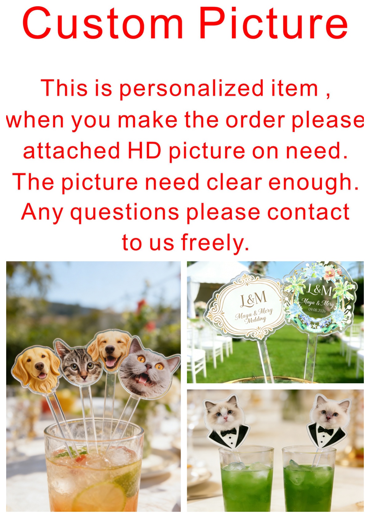 50/100/150Pcs Personalized Pri - огляд і ціна Centerpiece Stick