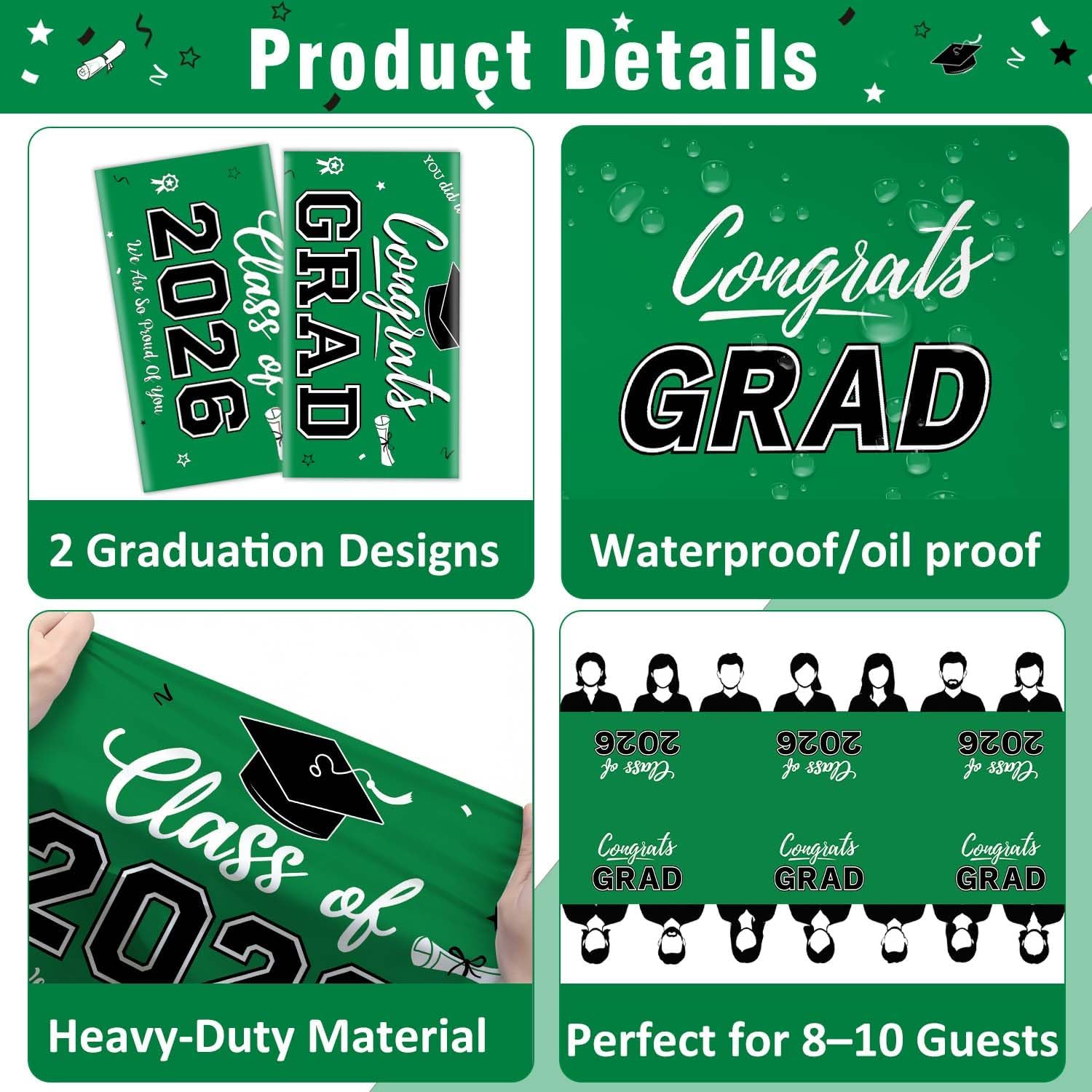 Graduation Decorations 2026, C - огляд і ціна Table Cloth Disposable