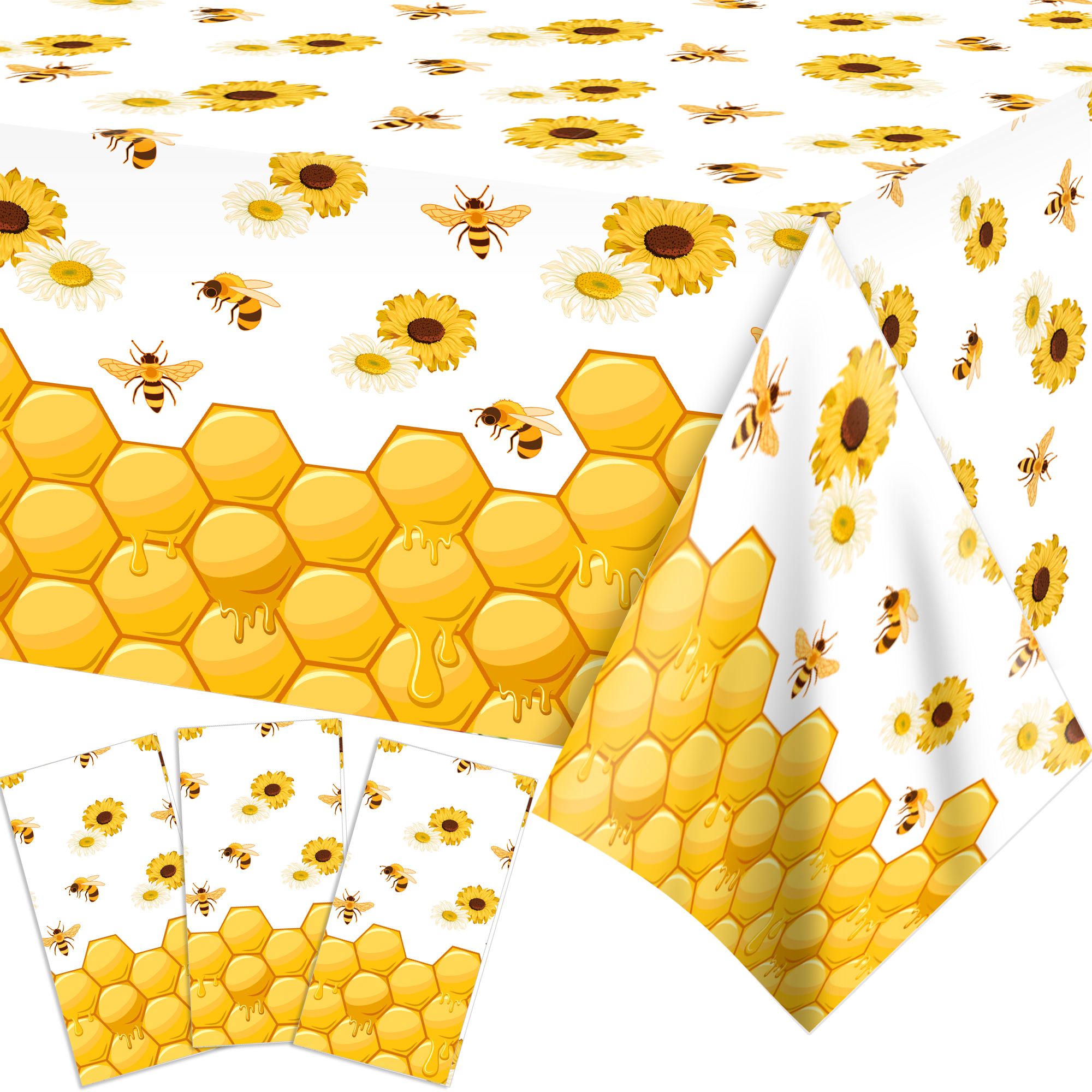 130*220cm Bee Party Tablecloth - огляд і ціна Table Cloth Disposable