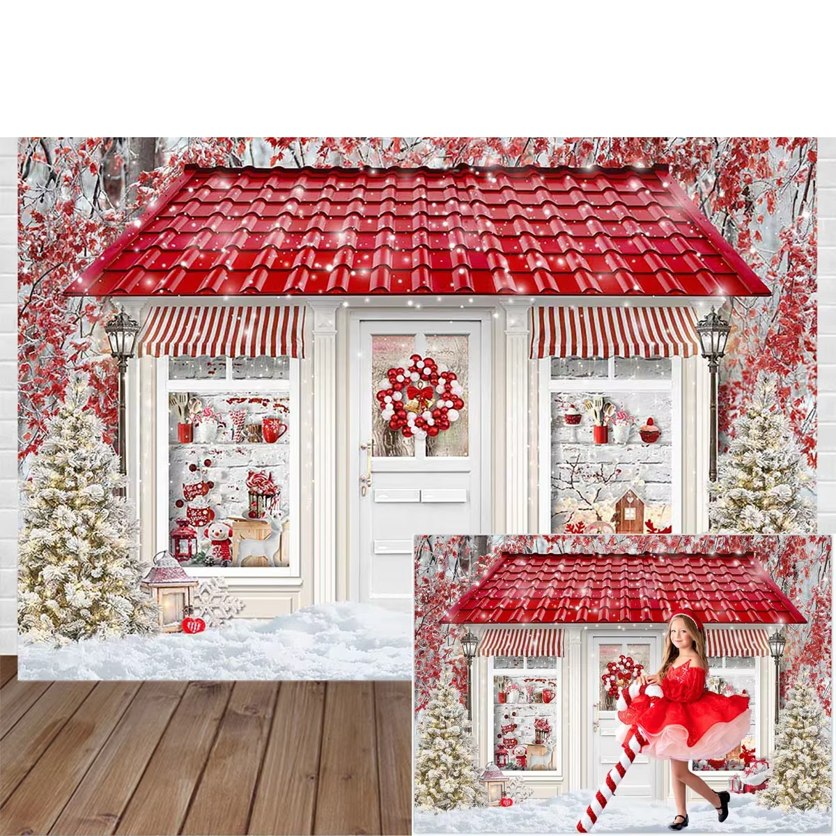Winter Christmas Window Backgr - огляд і ціна Party Event Supply Store