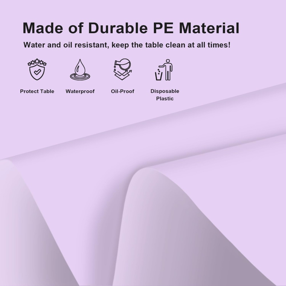 Light Purple Disposable Tablec - огляд і ціна Table Cloth Disposable