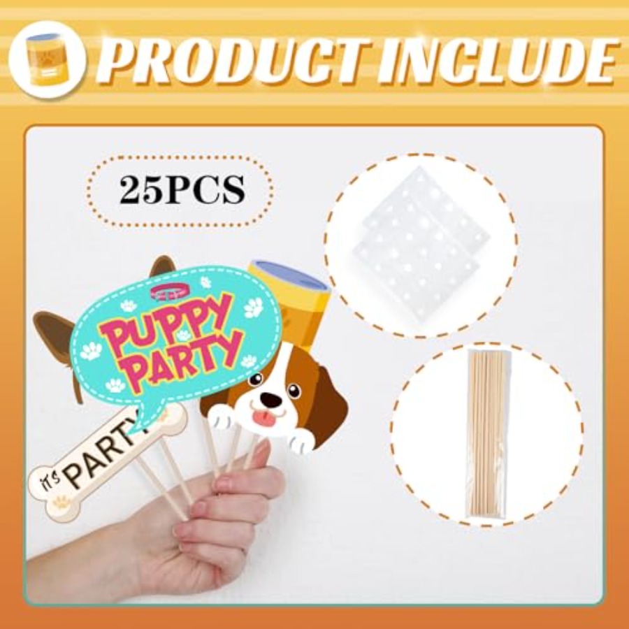 Dog Photo Booth Props - 25 Pcs - огляд і ціна Centerpiece Stick