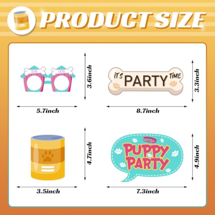 Dog Photo Booth Props - 25 Pcs - огляд і ціна Centerpiece Stick