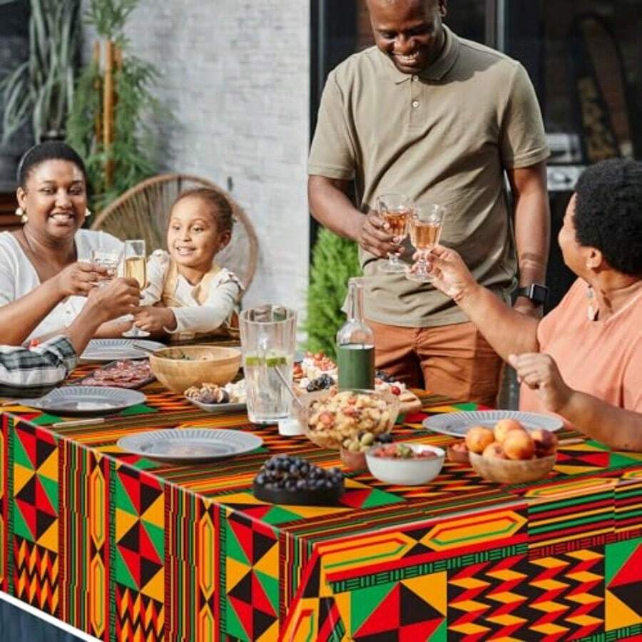 3 Packs African Print Disposab - огляд і ціна Table Cloth Disposable