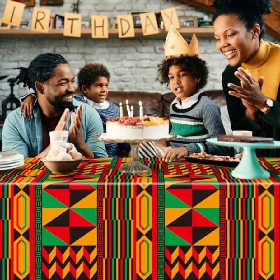 3 Packs African Print Disposab - огляд і ціна Table Cloth Disposable