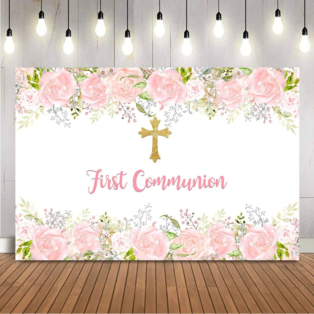 First Holy Communion Birthday  - огляд і ціна Dessert Table Backdrop