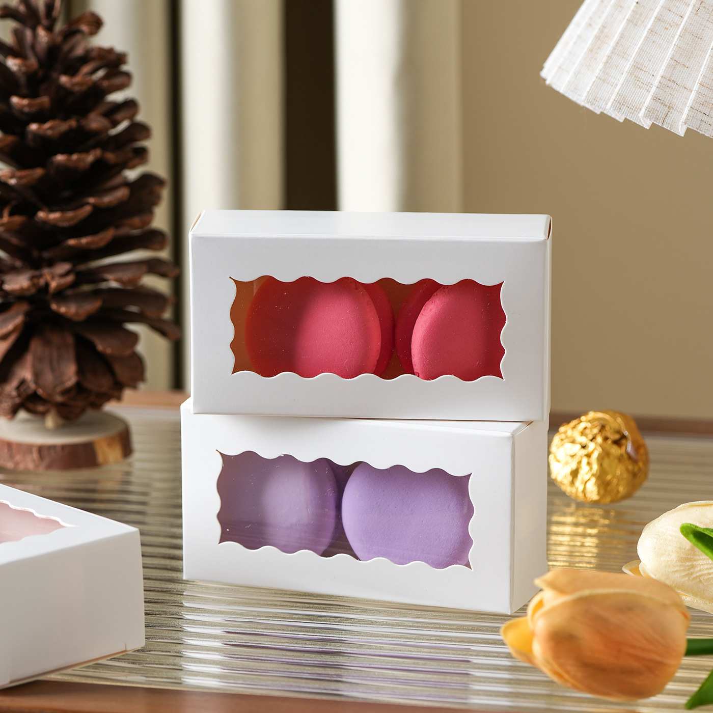 50pcs White Macaron Boxes 2 Ho - огляд і ціна Event Party Box