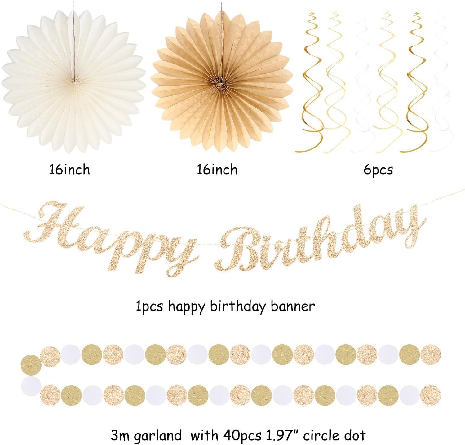 Virella Store Champagne-Gold B - огляд і ціна Party Banner Gold