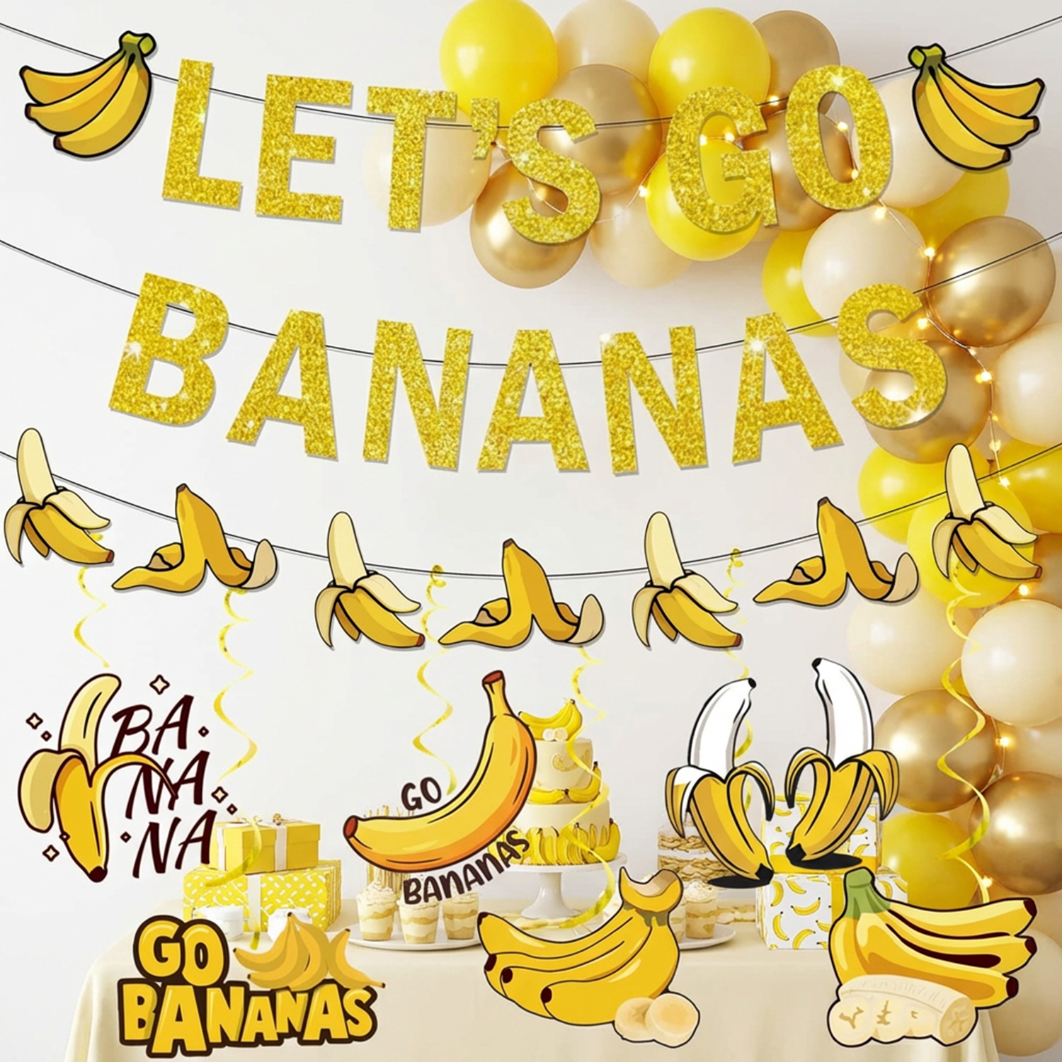 1Set Yellow Bananas Birthday B - огляд і ціна Let'S Party Event Supply